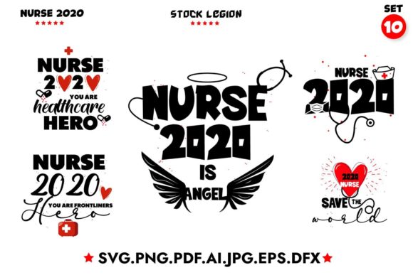10 Nurse 2020 Bundle: Graphics for Crafts