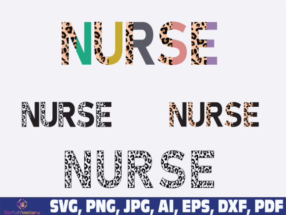 Half Leopard Nurse Graphics for Crafts