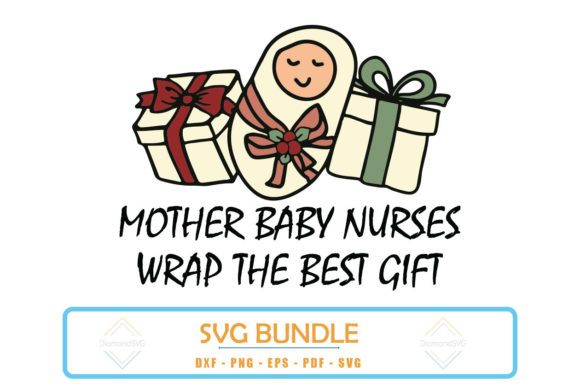Mother Baby Nurse Wrap SVG: Graphics for Crafts