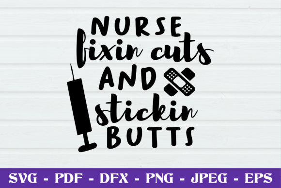 Nurse Fixing Cuts SVG: Graphics for Crafts